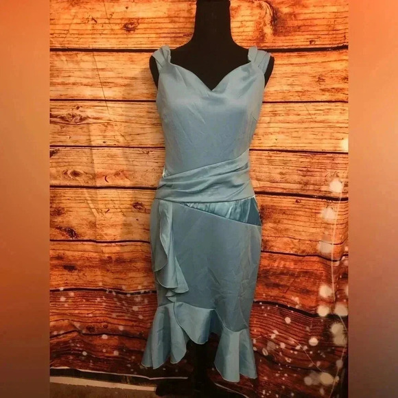 VENUS Women’s asymmetrical dress light blue - Picture 5 of 15